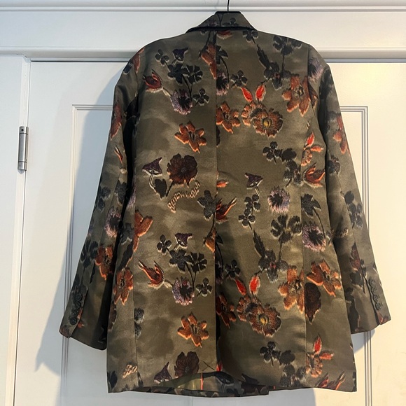 Scotch & Soda Green Poetry Tapestry - Camo/Floral Db Blazer - Sz. L - Picture 8 of 16